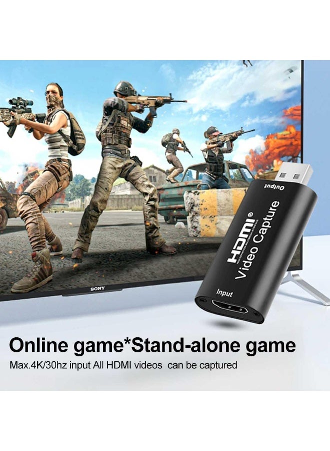 Salab 4K HDMI Video Capture Card, Cam Link Card Game Audio Adapter HDMI to USB 2.0 Record Capture Device for Streaming, Live Broadcasting, Video Conference, Teaching, Gaming - Image 5